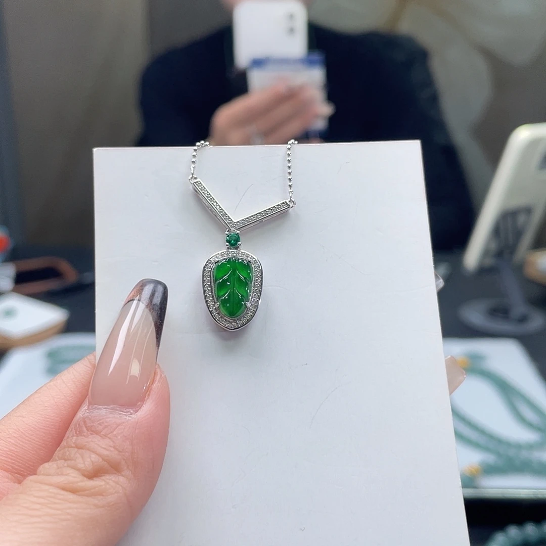 翡翠银S925镶嵌套链