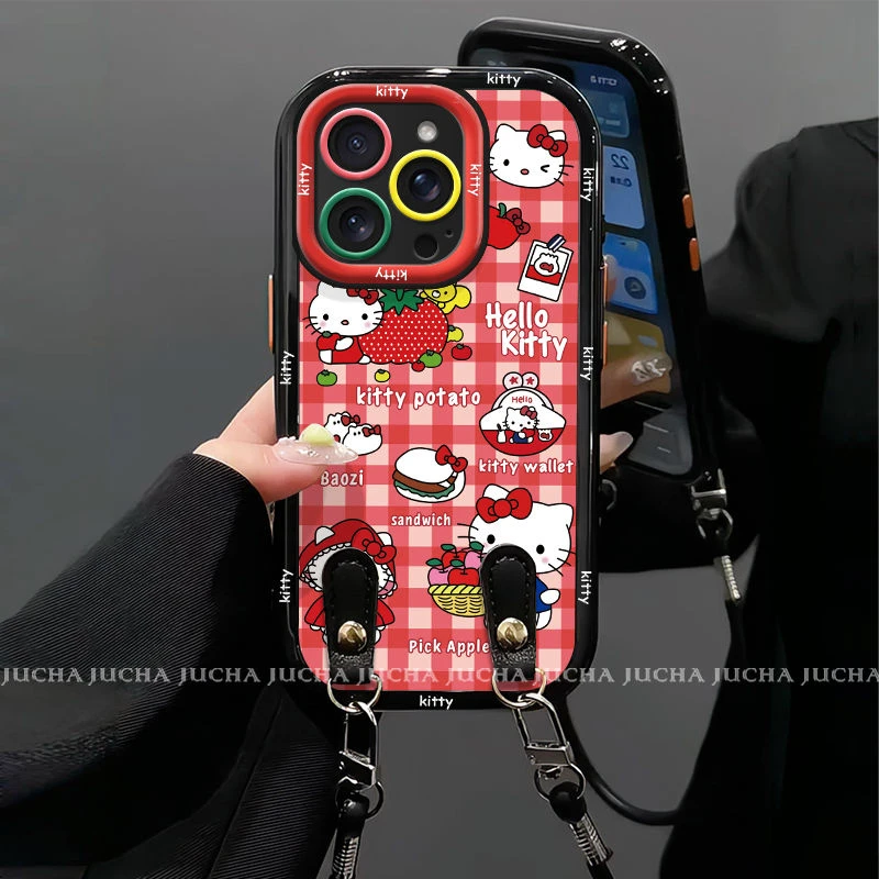 水果篮KT猫适用苹果16pro手机壳女款opporeno14高级感vivox200s女