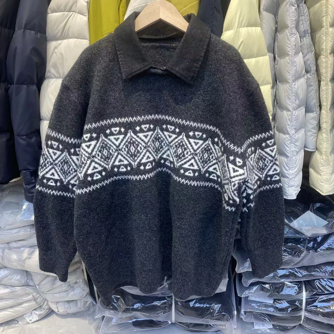 2140冬季新款衬衣活领针织衫（衣长72CM左右）