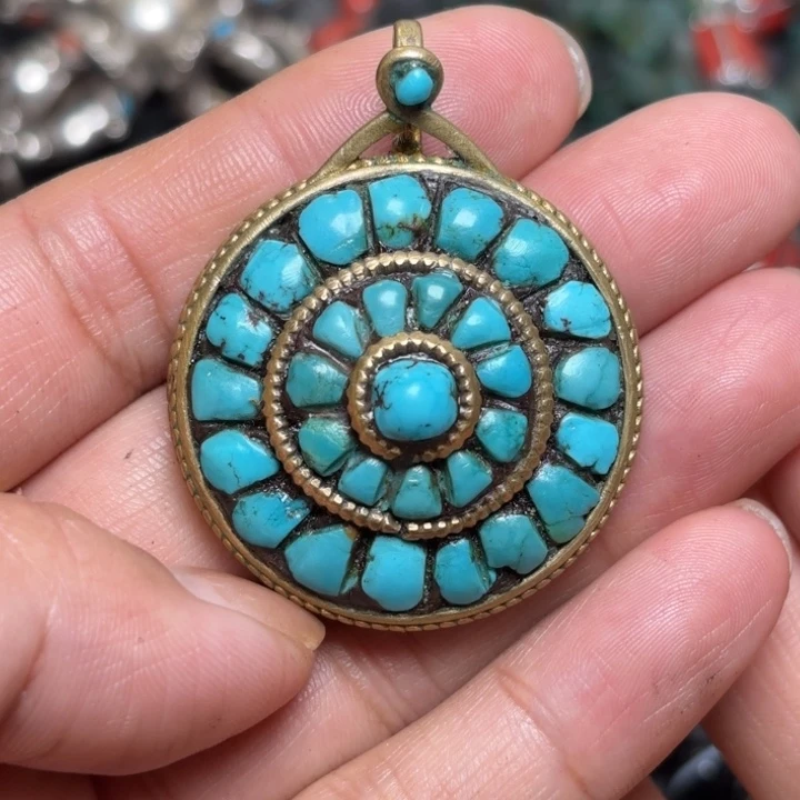 颈饰玻璃藏传喜马拉雅