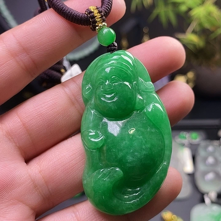 翡翠未镶嵌吊坠(赠链)