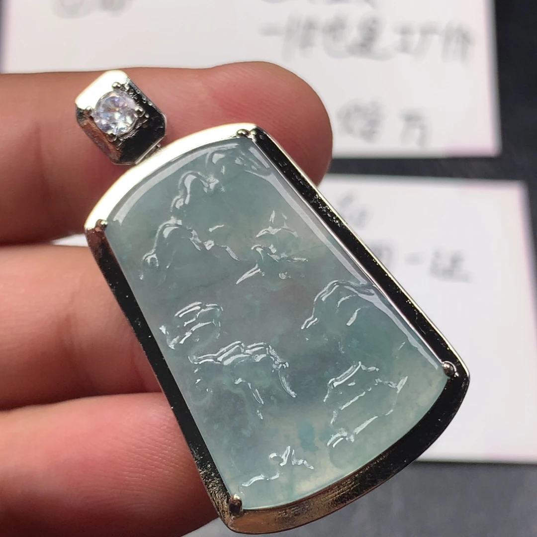 颈饰未镶嵌翡翠山水