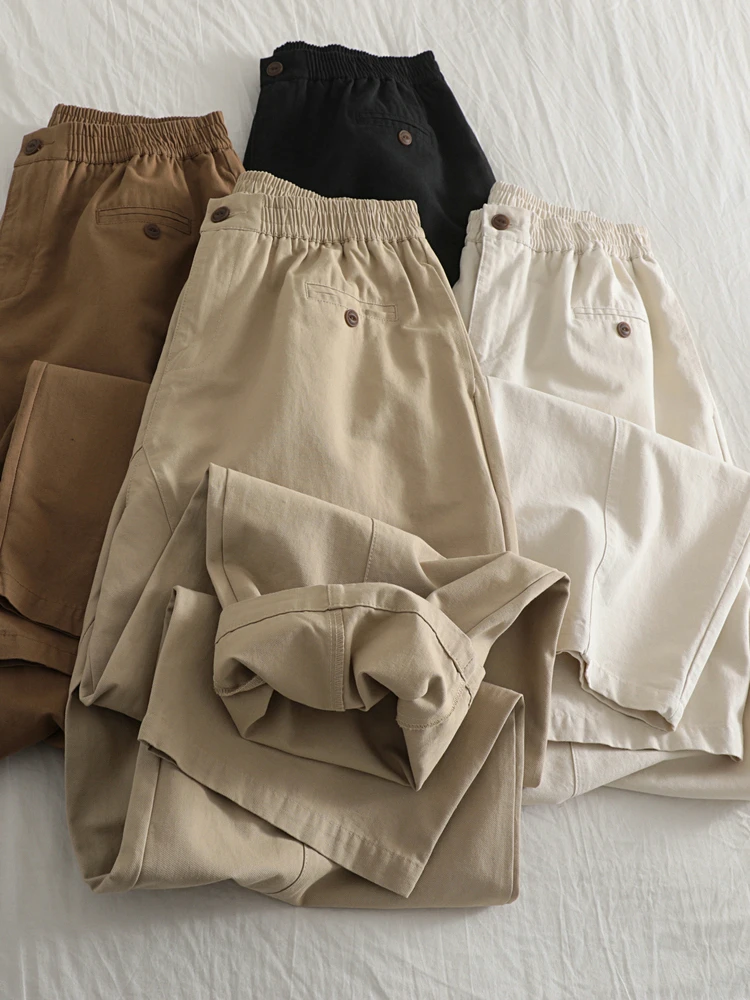 门店款2025春款休闲裤女宽松韩版裤子学院风减龄显瘦时尚新款裤子