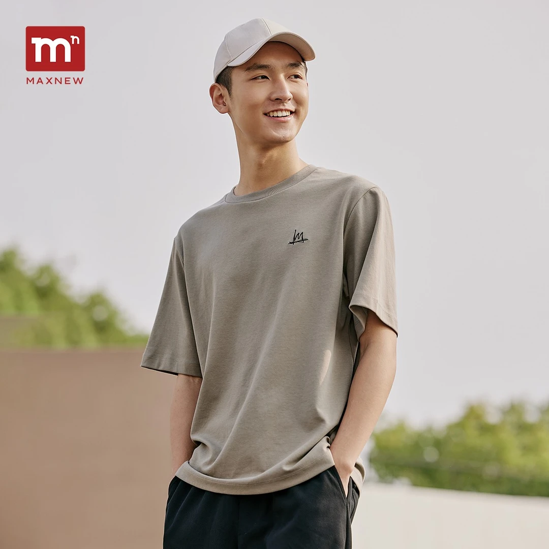 马恩MAXNEW2025夏季新款男装印花短袖t恤凉感潮上衣1P2111242