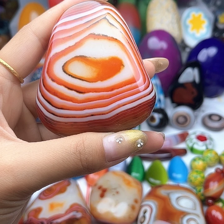 空***白玛瑙/玉髓未镶嵌珠宝半成品