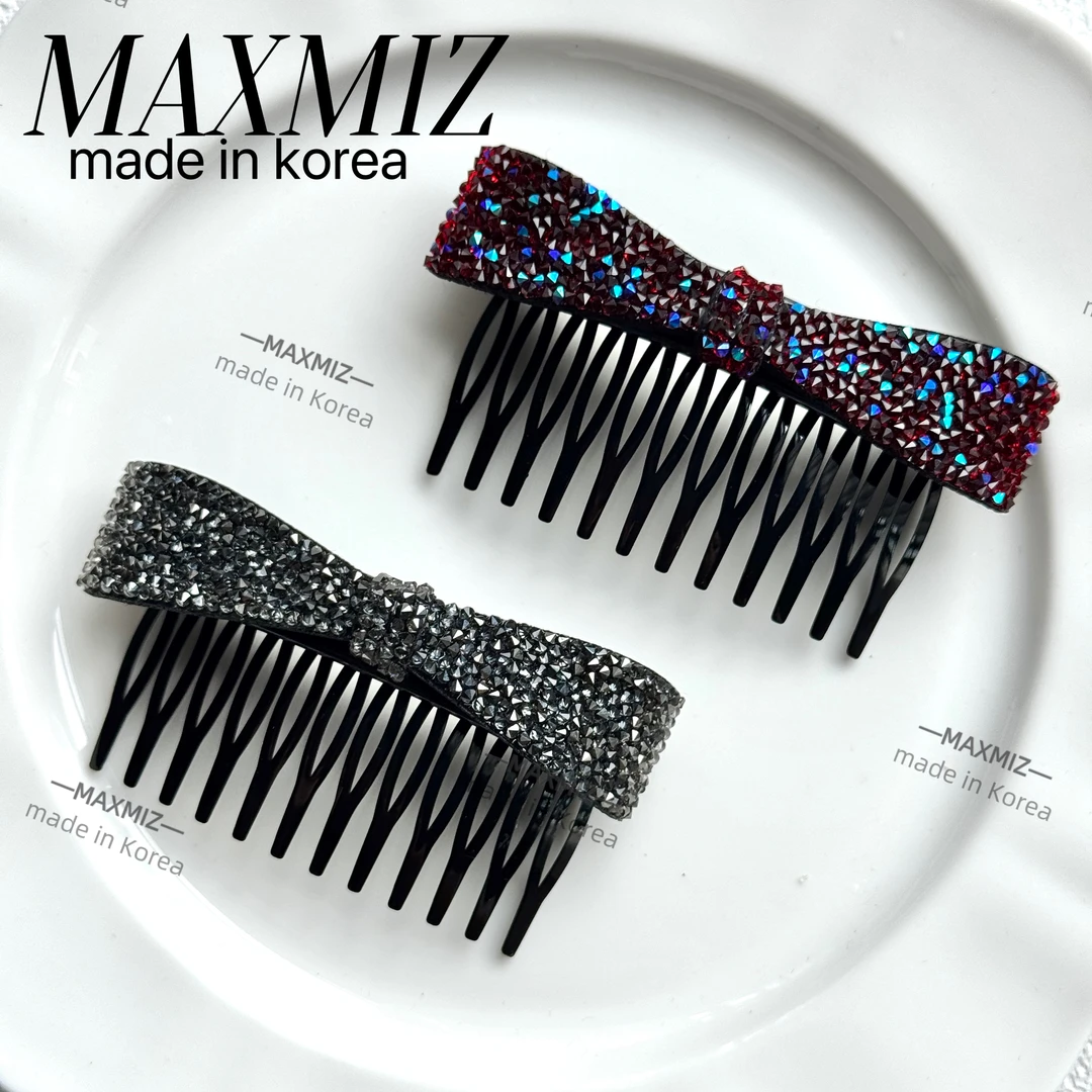 东大门 韩国新款精致砂糖蝴蝶结发梳高级百搭精美齿梳2131