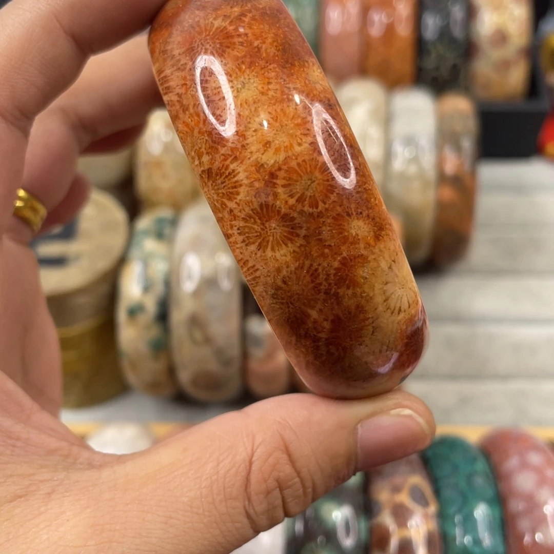 未镶嵌手镯硅化玉