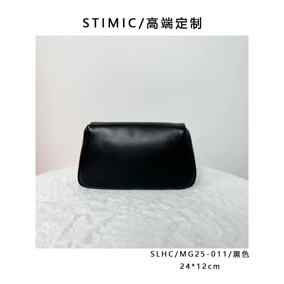 SLHC/MG25-011/黑色高端订制手工蜡线女士时尚单肩轻奢斜挎包011