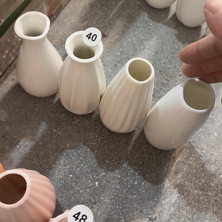 瓶微瑕4个12厘米陶瓷花瓶组合40号