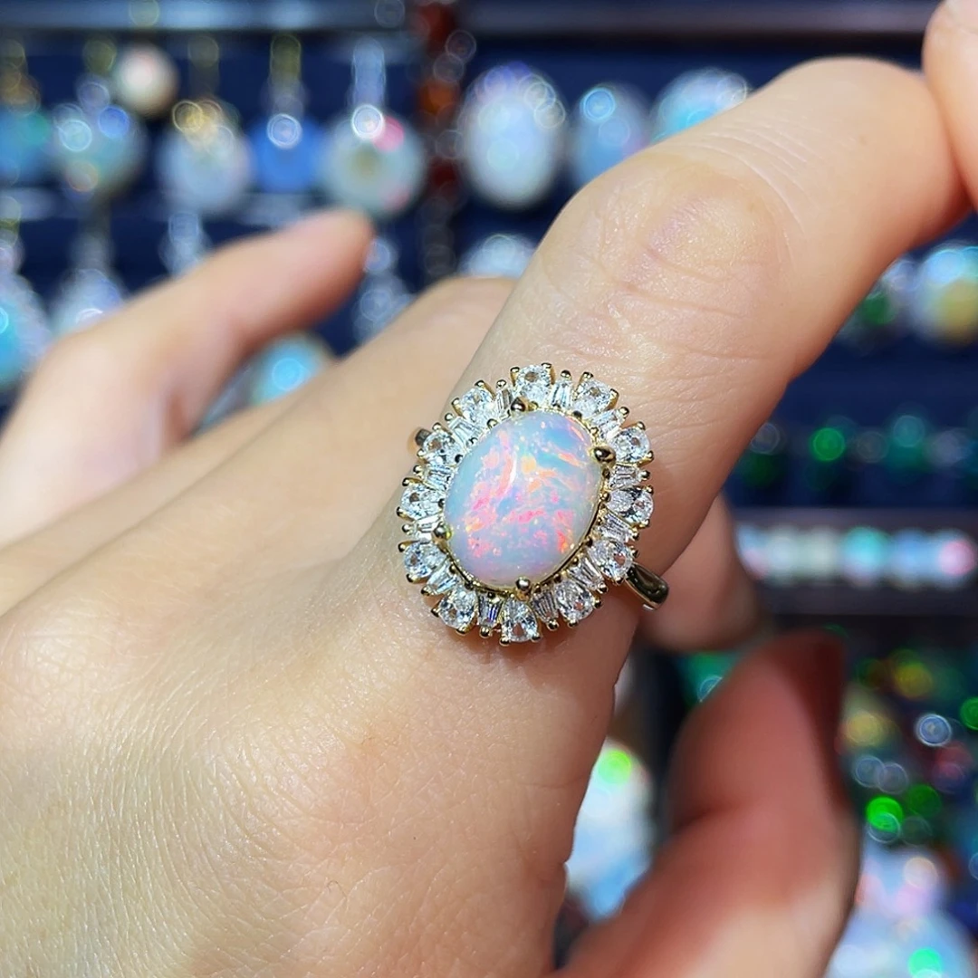 欧泊银S925镶嵌戒指