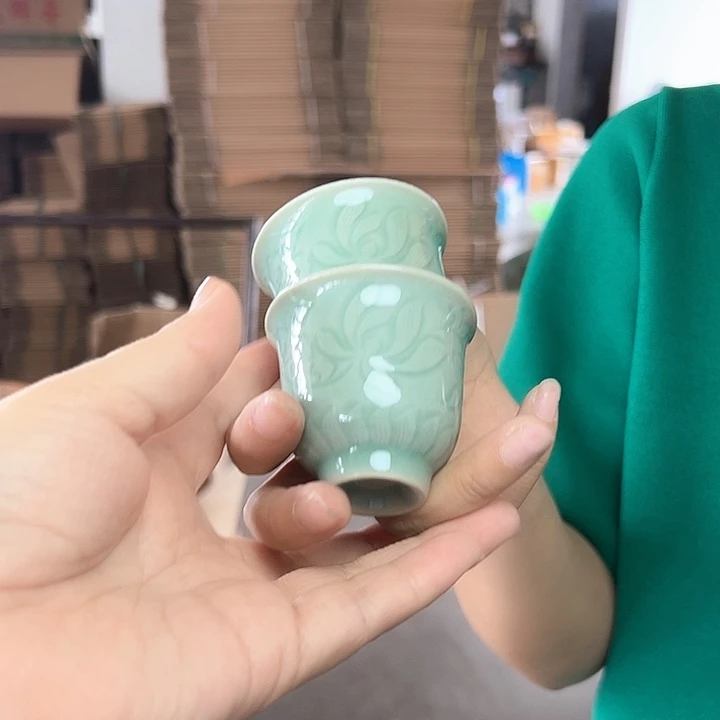 龙泉云间青瓷小米茶器