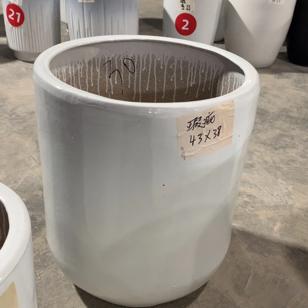 微瑕高温陶瓷花盆