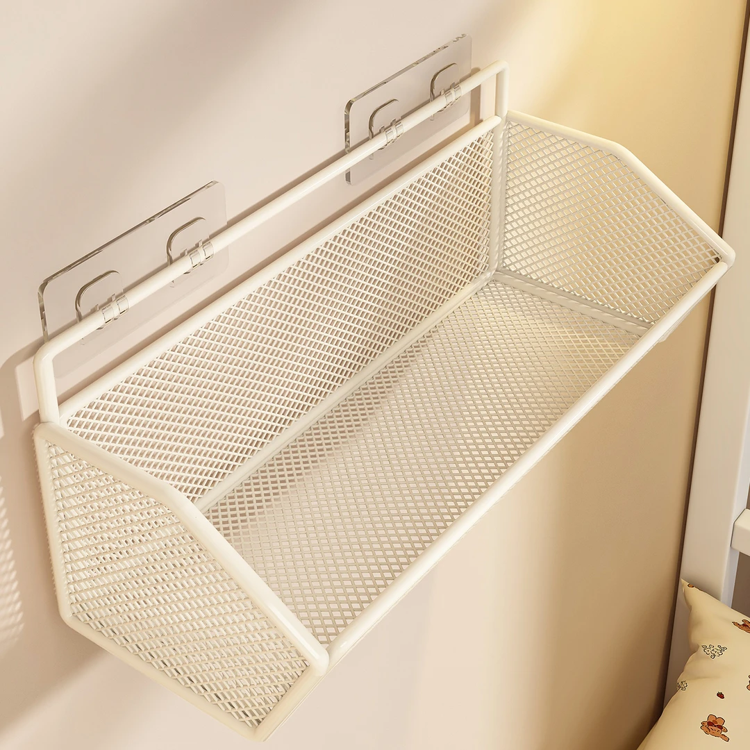 墙上挂篮宿舍挂墙置物架学生墙面置物篮壁挂床头挂架墙壁分层架子