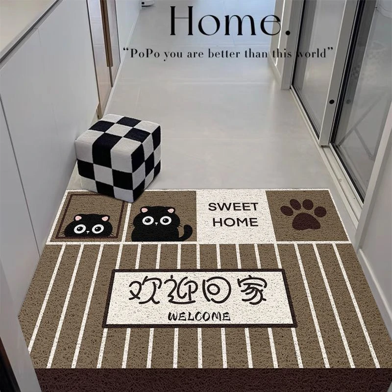 卡通进门门口浴室地垫丝圈小耐脏垫  刮沙防滑家用入门可裁剪地毯