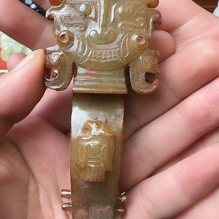 和田玉车挂未镶嵌心**成