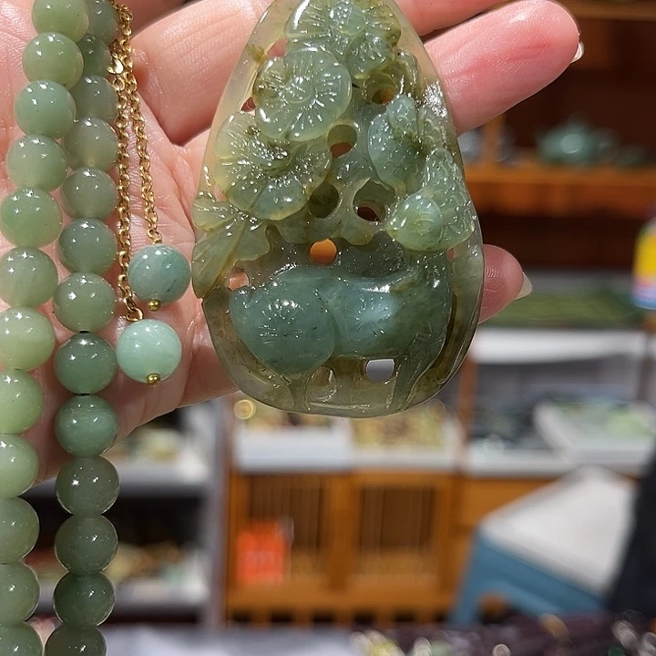 未镶嵌岫玉毛衣链