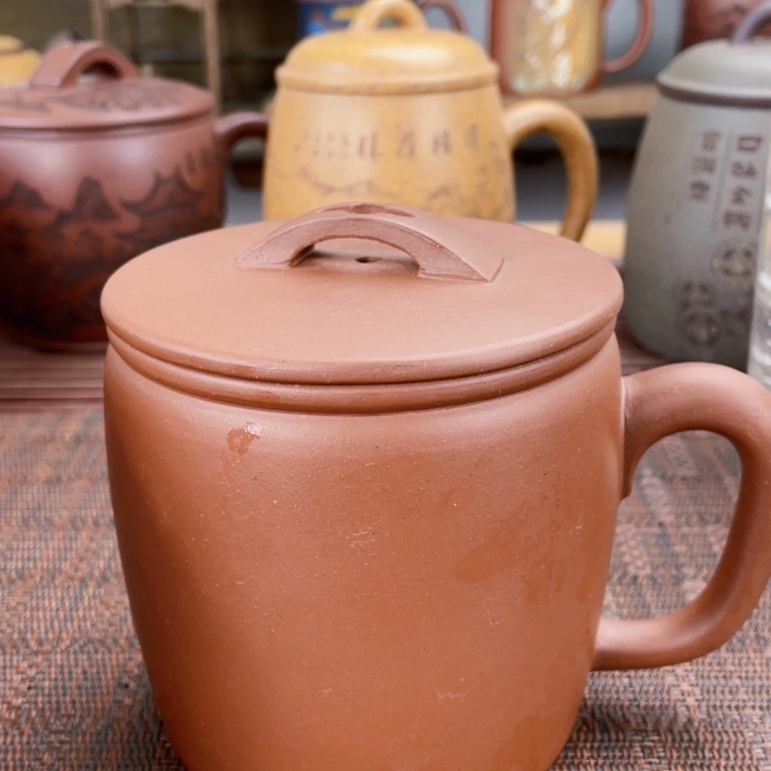 【闪购商品】茶杯紫砂宜兴原矿紫砂盖杯