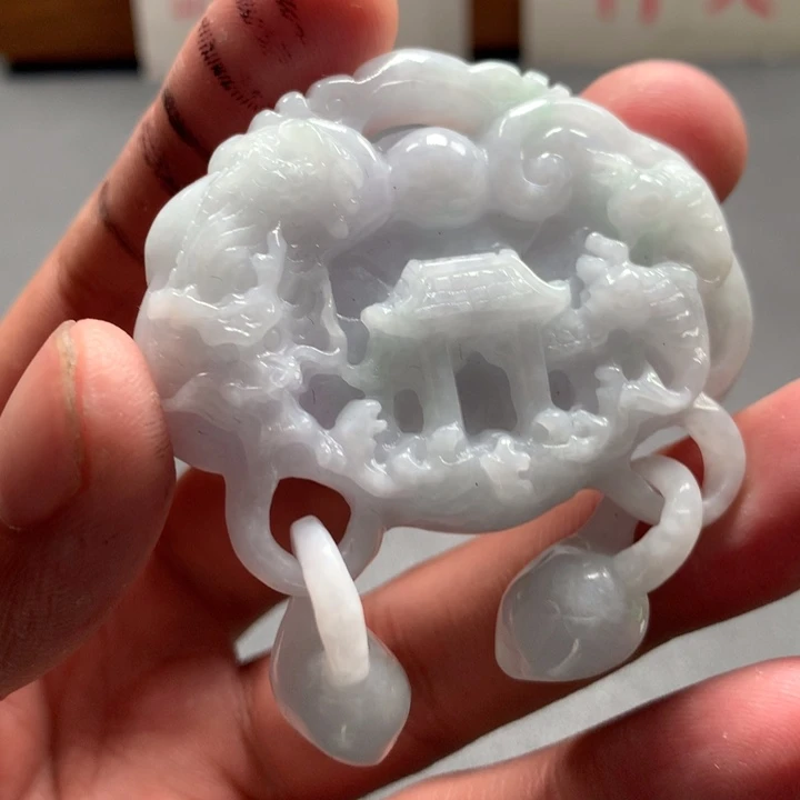 翡翠未镶嵌颈饰保真天然a货翡翠