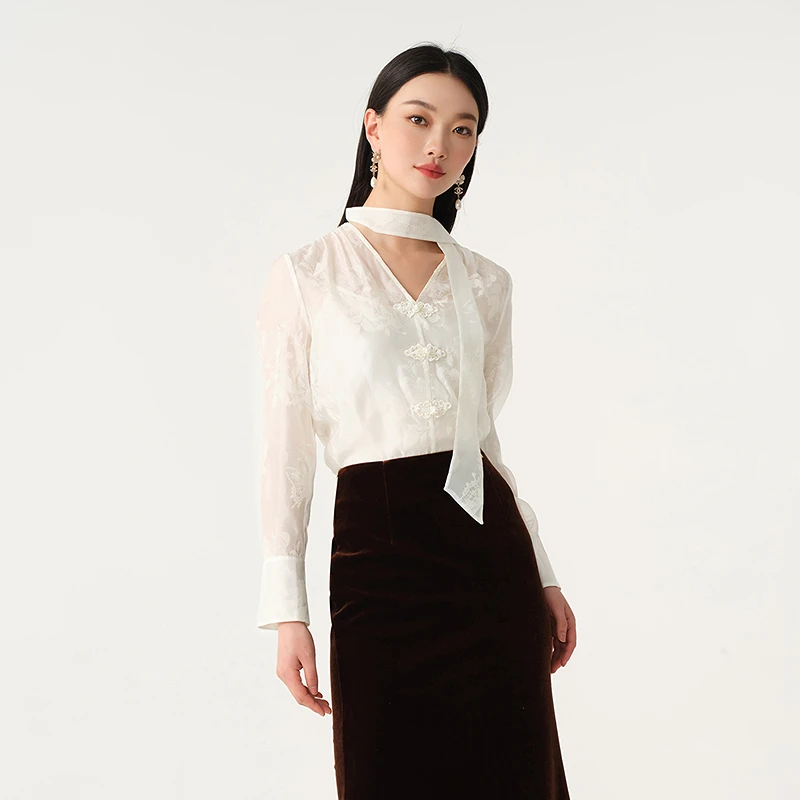 【力力淘专属】BADINA雪纺衫143M095