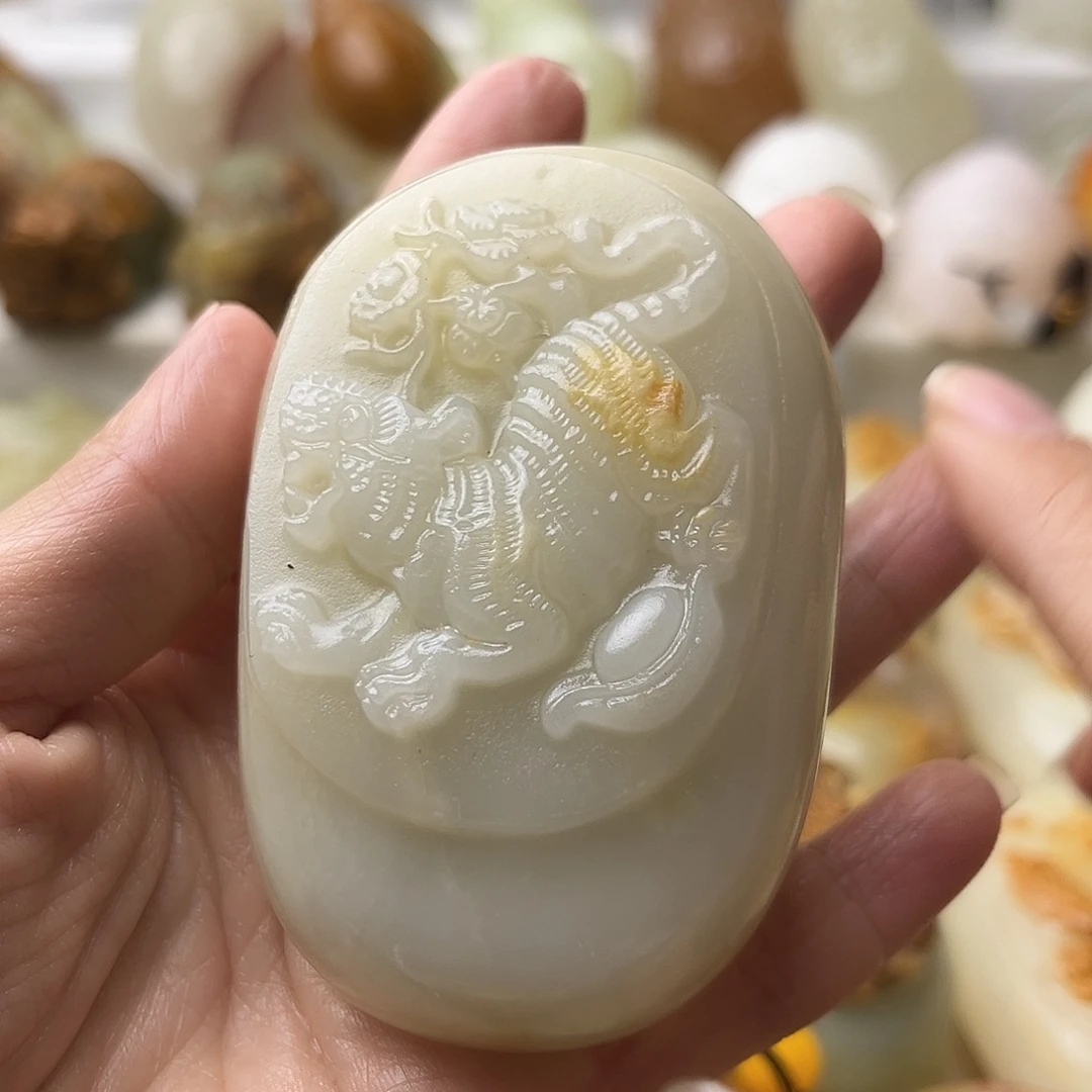 石材方解石手把摆件不退换虎
