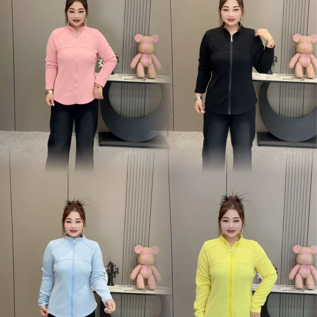 【早春开衫外套】2025减龄休闲显瘦大码女装开衫糖果色外套运动时尚