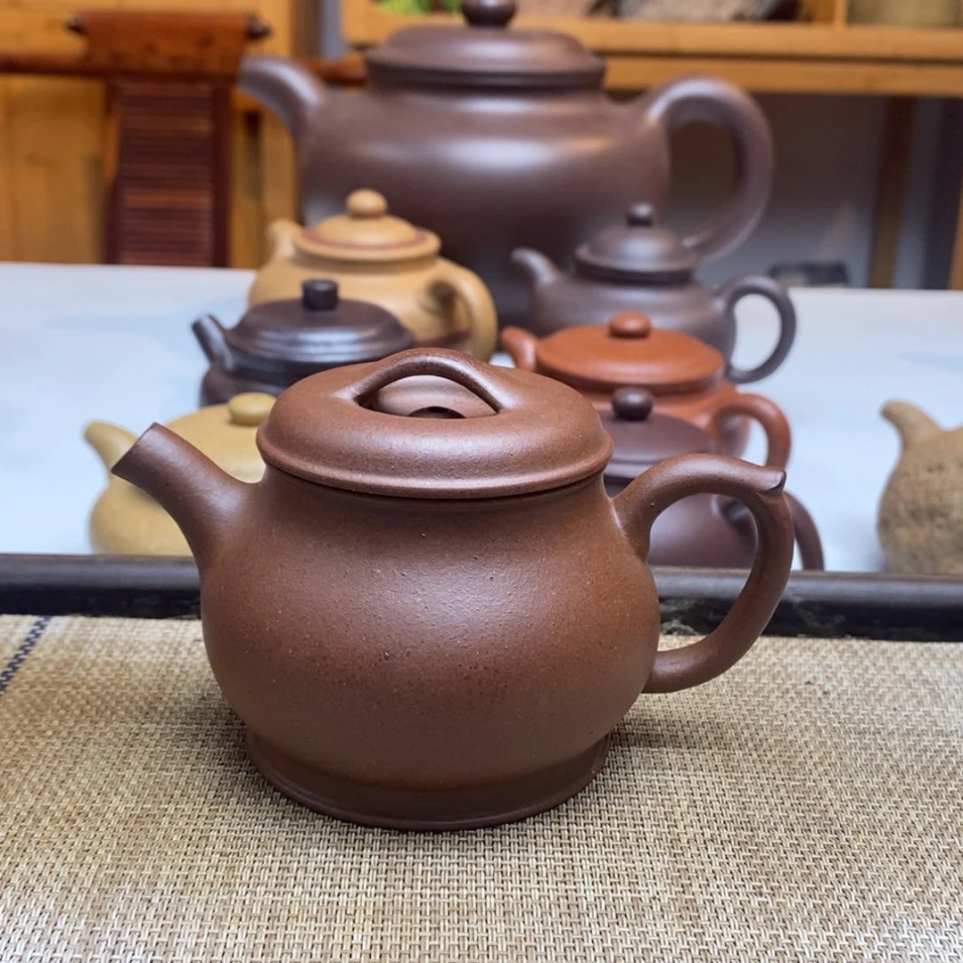 茶壶紫砂180毫升老乌泥颂金壶