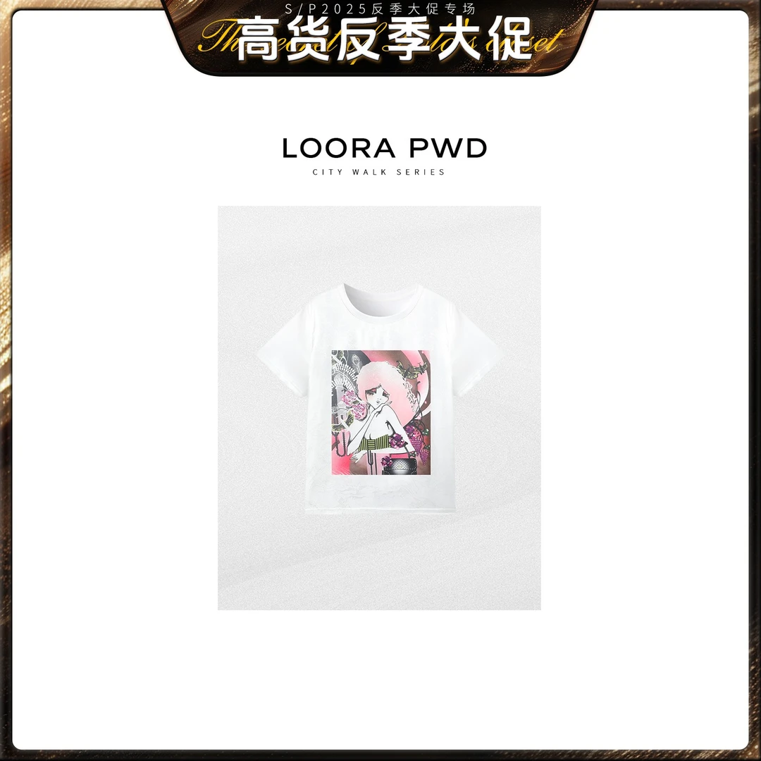 LOORAPWD/罗拉密码【反季大促】夏季凉感动漫休闲T恤25CJBZ0074N
