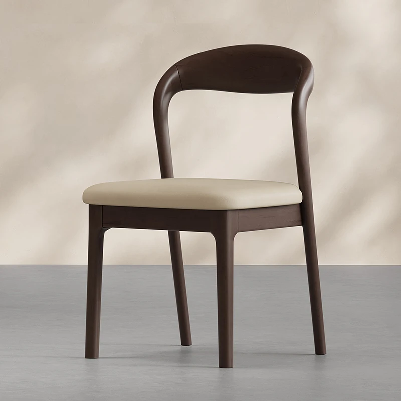 实木特色中古风个性吃饭椅子时尚豪华椅客厅轻奢餐桌椅子椅子餐椅