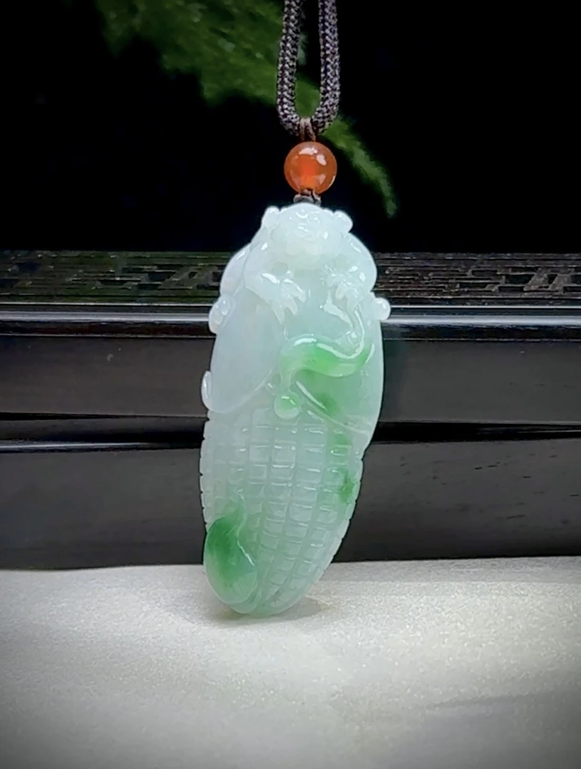 天然缅甸翡翠穗穗来财