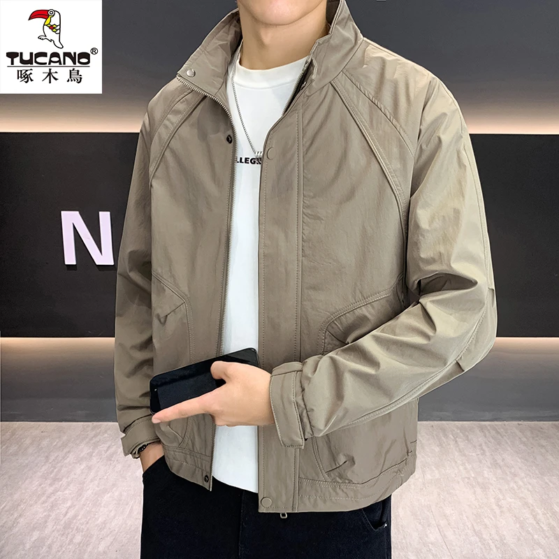 TUCANO/啄木鳥开学季穿搭休闲男士春秋帅气夹克时尚百搭立领外套