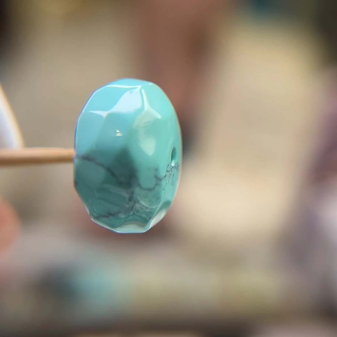 绿松石未镶嵌珠宝奇石15.2直径