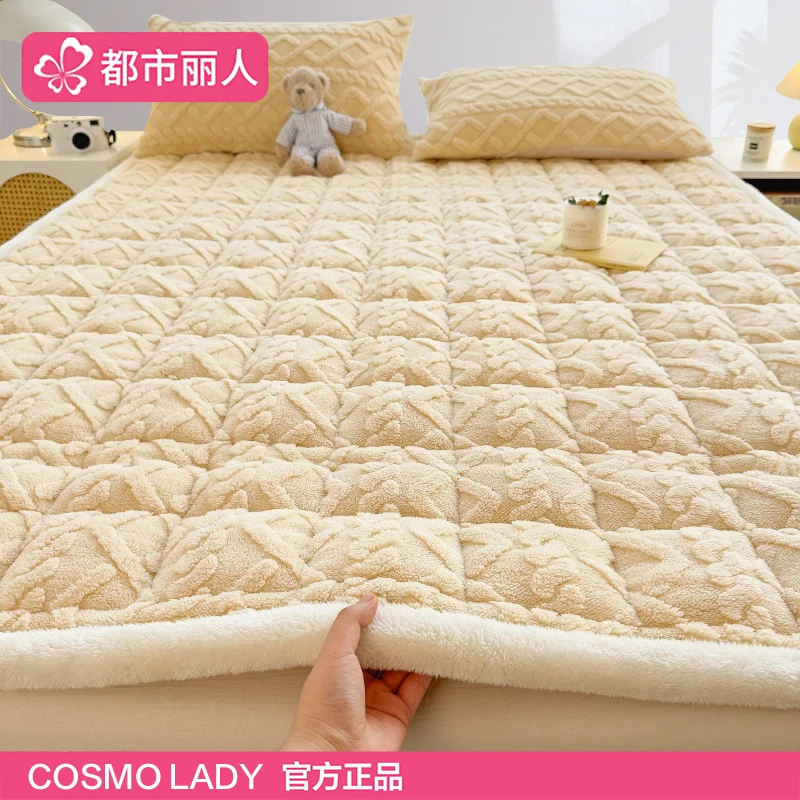 冬季加绒加厚牛奶绒床单单件珊瑚绒被单法兰绒单人绒毯宿舍三件套