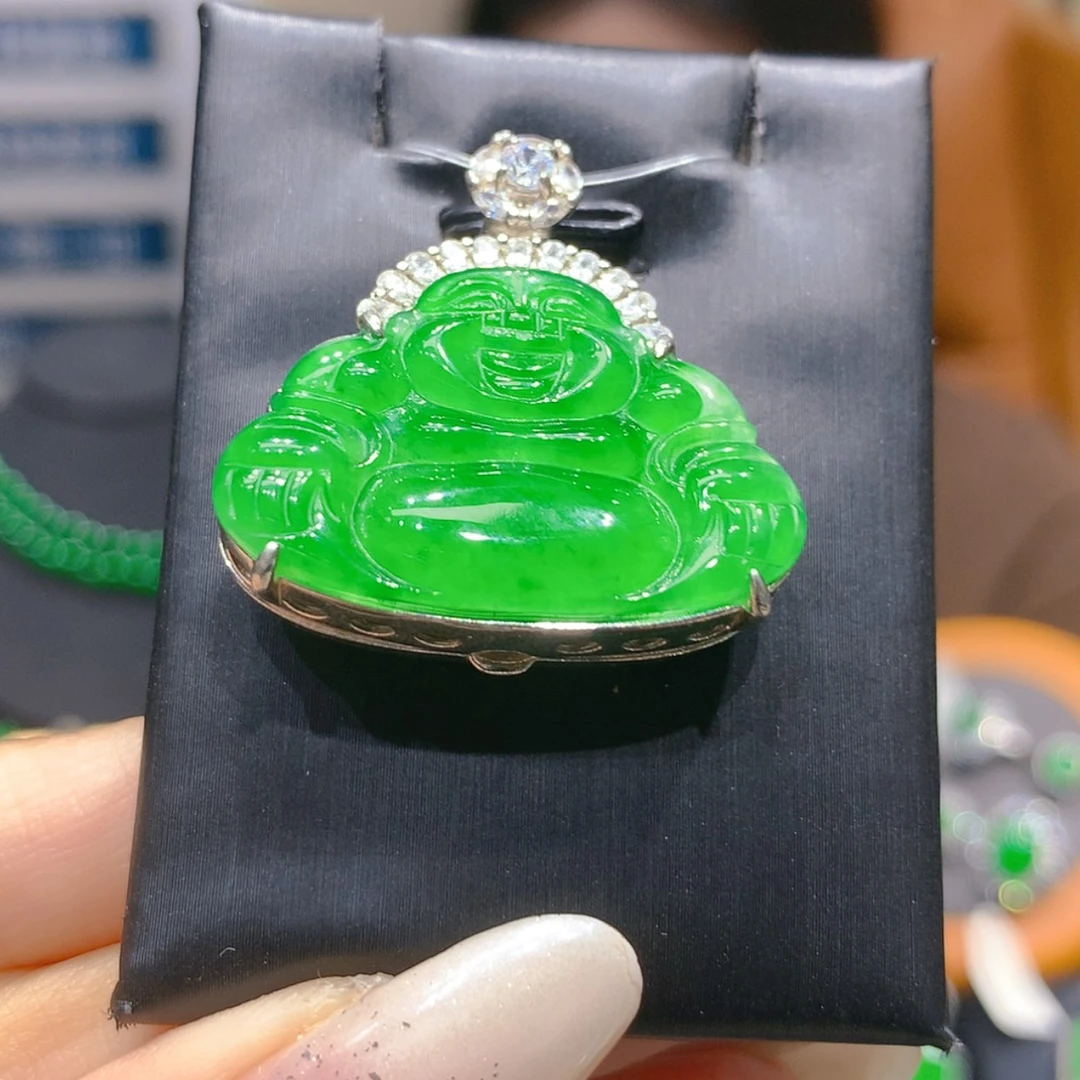 【闪购商品】颈饰银S925镶嵌翡翠5柒姐