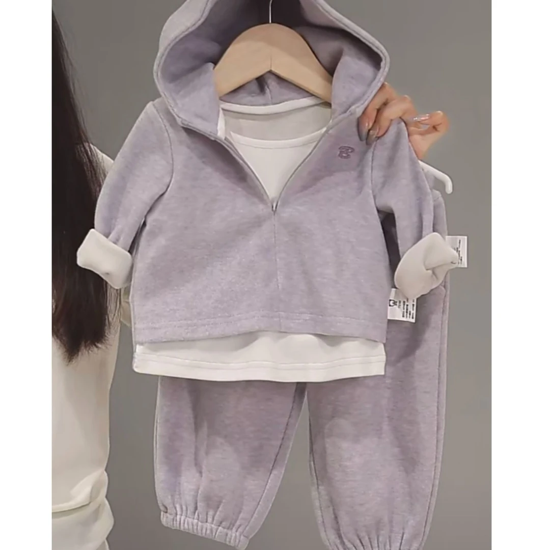 【绣花连帽套装 小乐妈咪】儿童春秋连帽套装宝宝卫衣H19