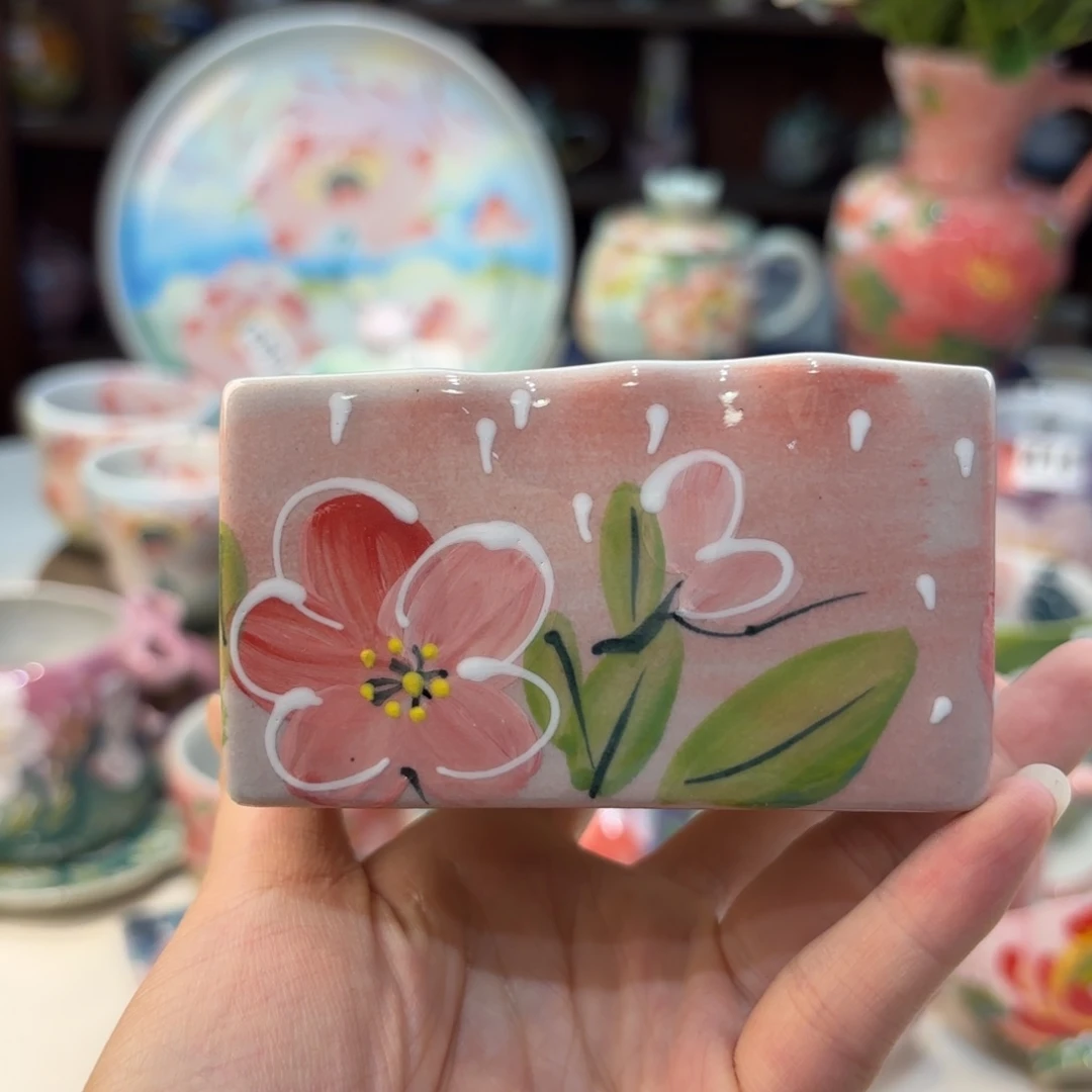 瓷片景德镇手绘高温釉下彩陶瓷茶具