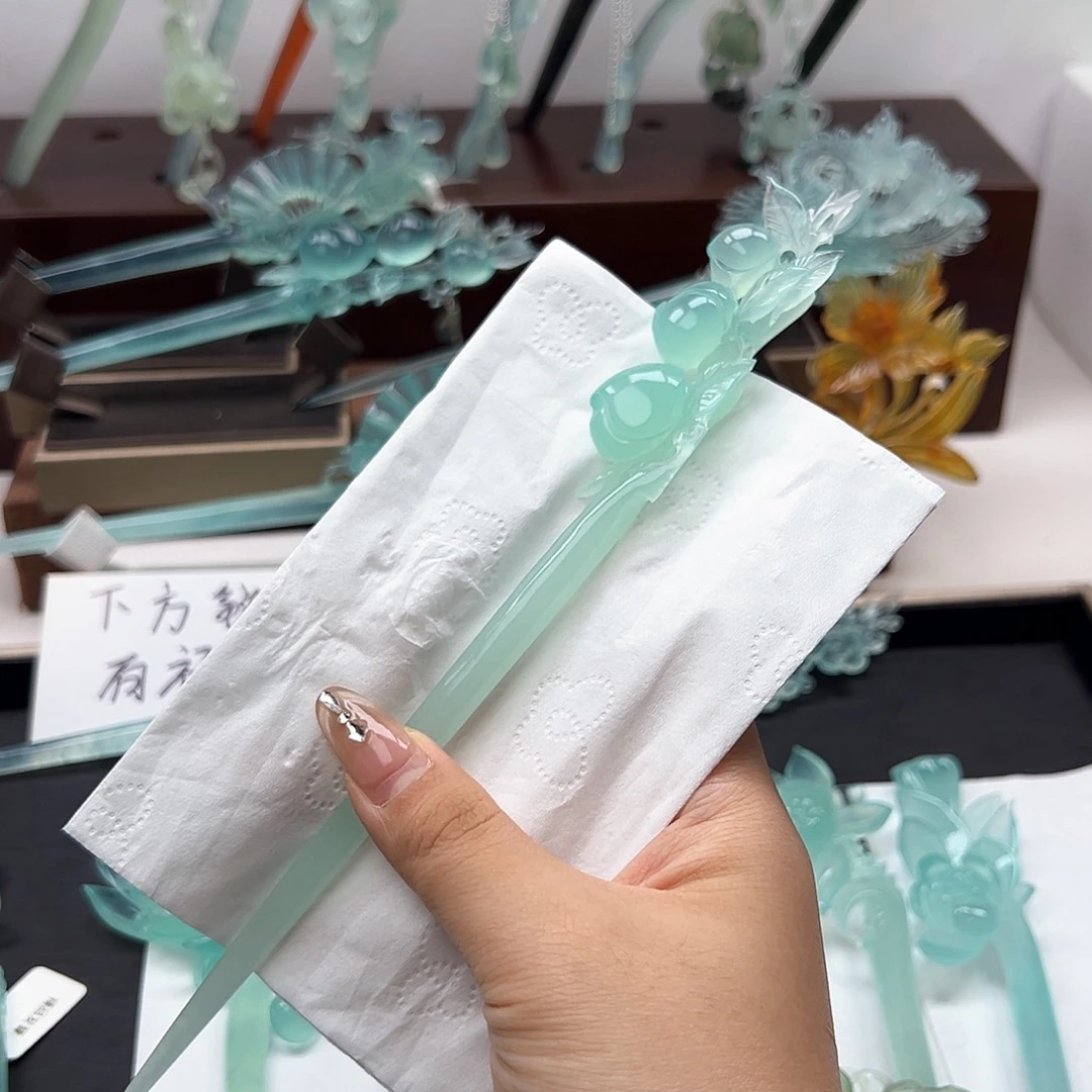 未镶嵌蛇纹石玉发饰