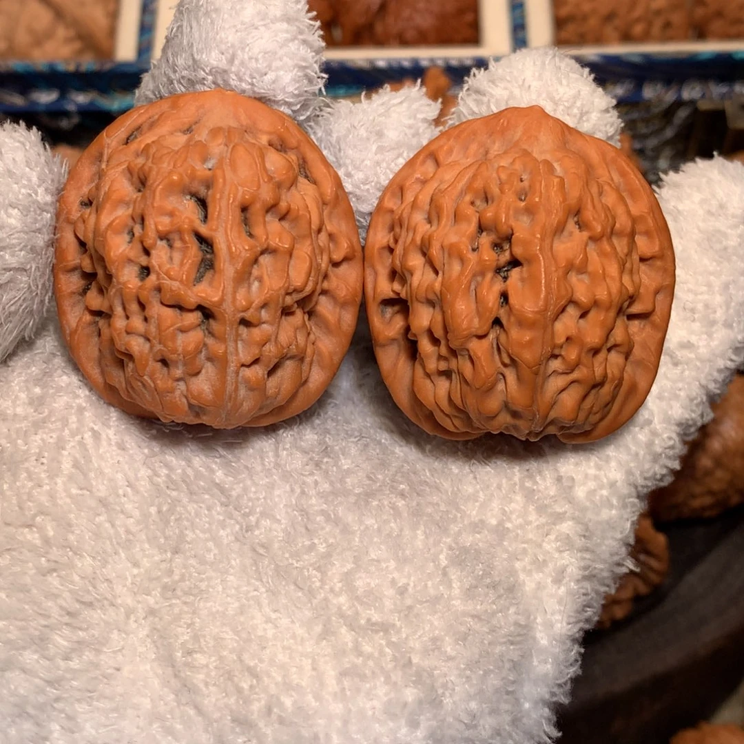 文玩核桃把件37全品 莲花