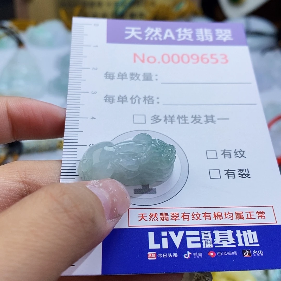 翡翠未镶嵌颈饰9653