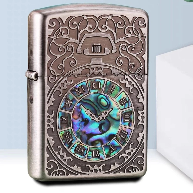 ZIPPO打火机正品/彩贝镶嵌怀表-男士送礼防风 DYJ1