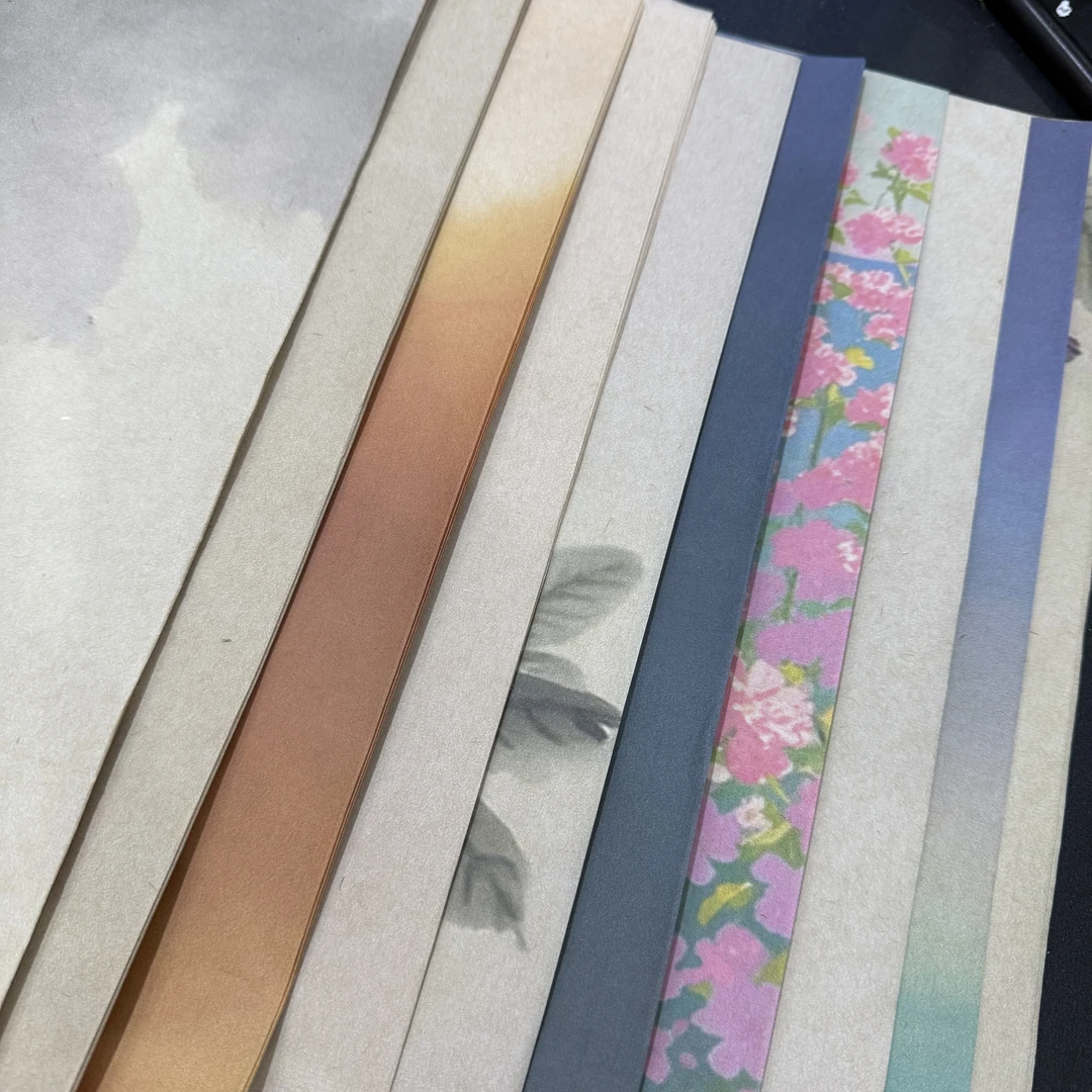 【闲鹤斋·信天游】四尺四开楮皮黄麻宣纸半生熟五十张 作品纸