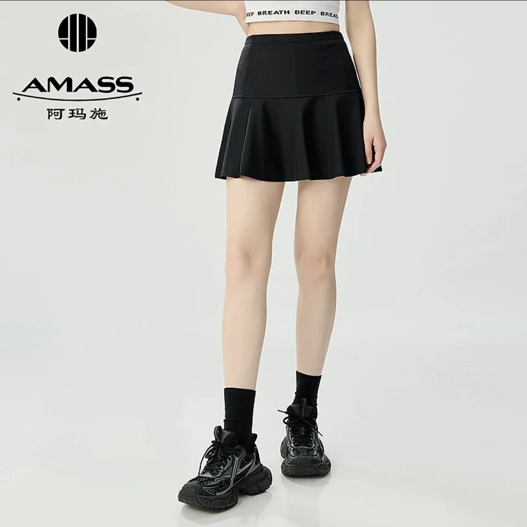 AMASS/阿玛施 品质女装经典百搭高腰瑜伽户外运动A字短裙520024