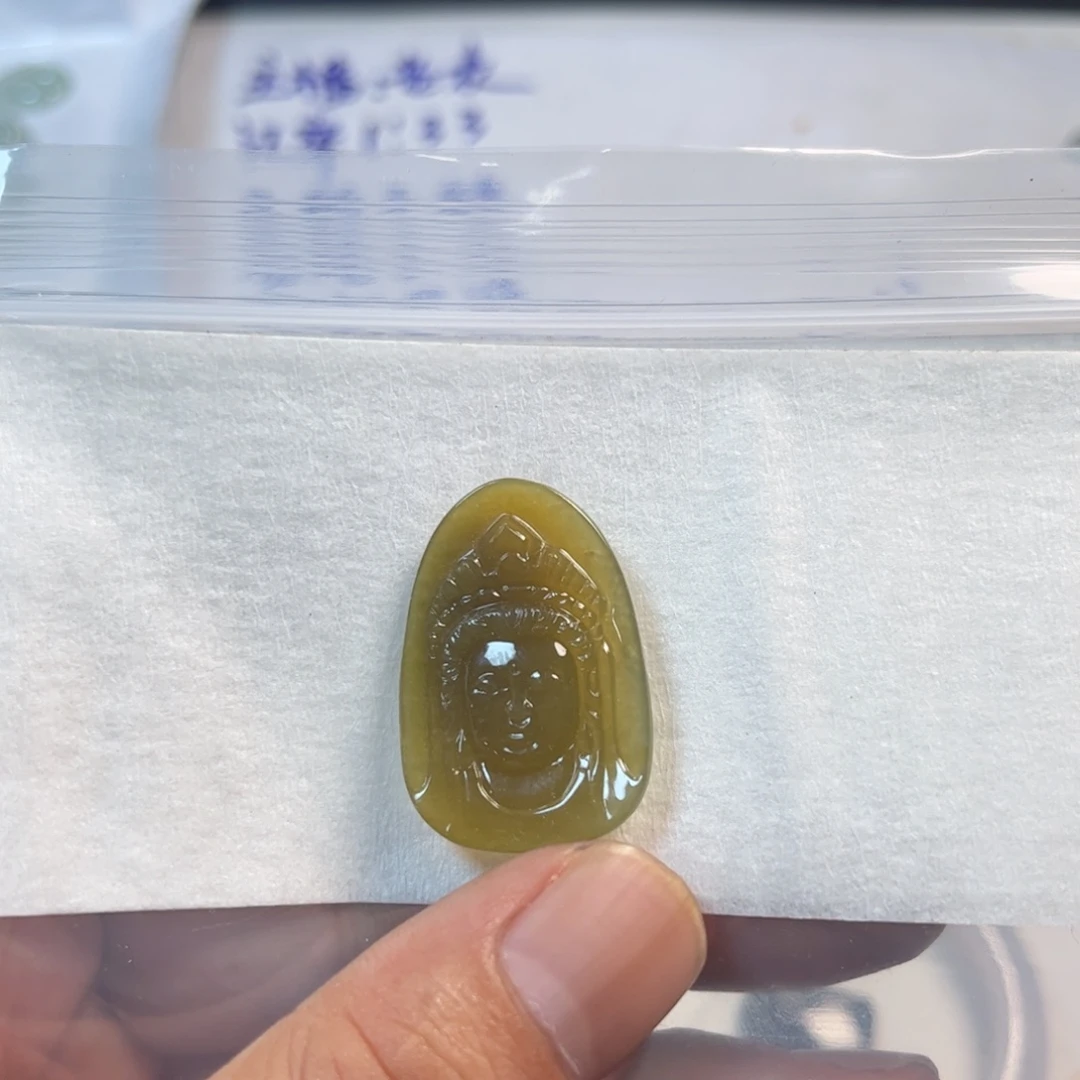 定制翡翠未镶嵌天然缅甸翡翠吊坠观音头
