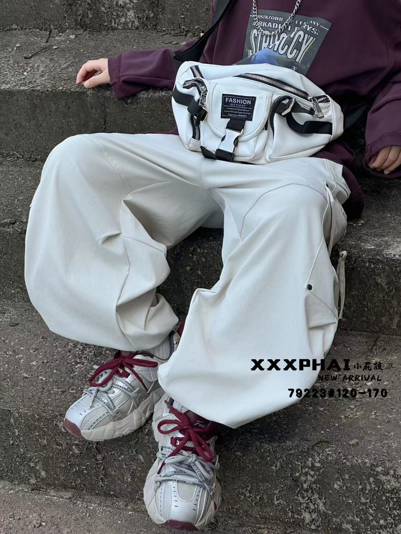 HK潮牌儿童工装裤2025秋季中大童裤裤子秋款休闲裤79223
