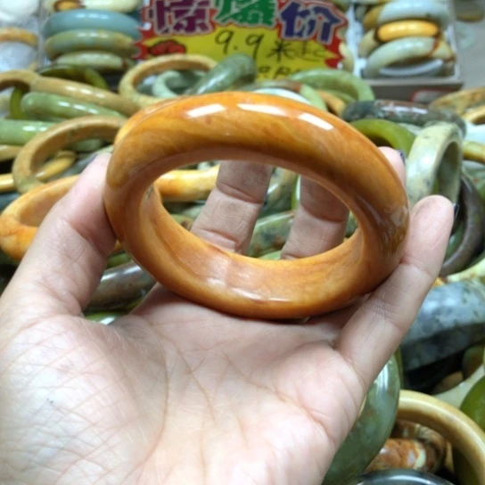 未镶嵌蛇纹石玉手镯❤️****