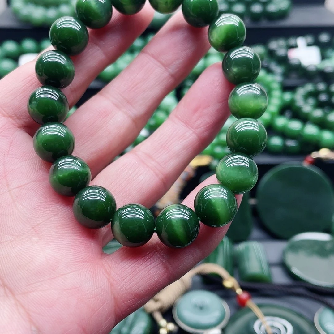 和田玉（碧玉）未镶嵌手链