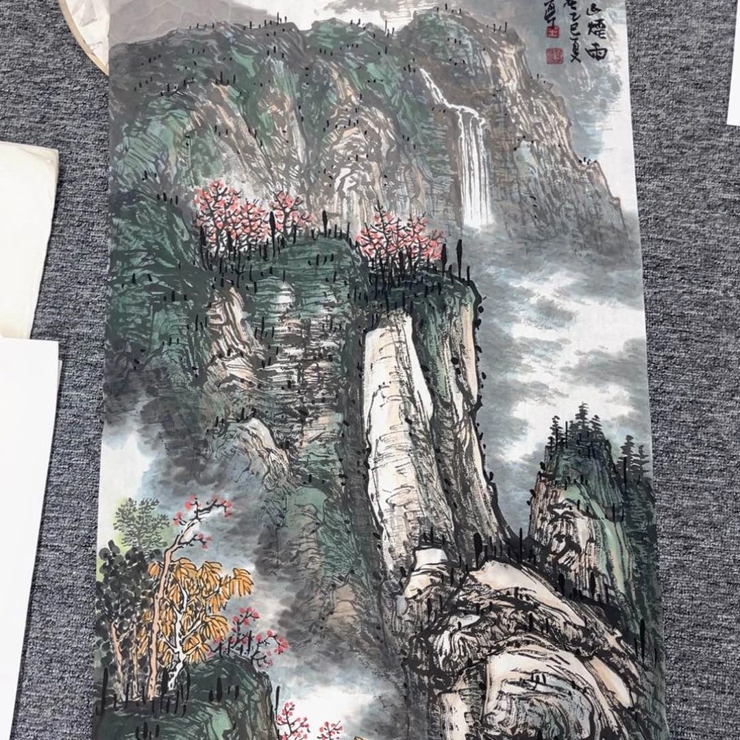 国画绘画作品多次参加全国
