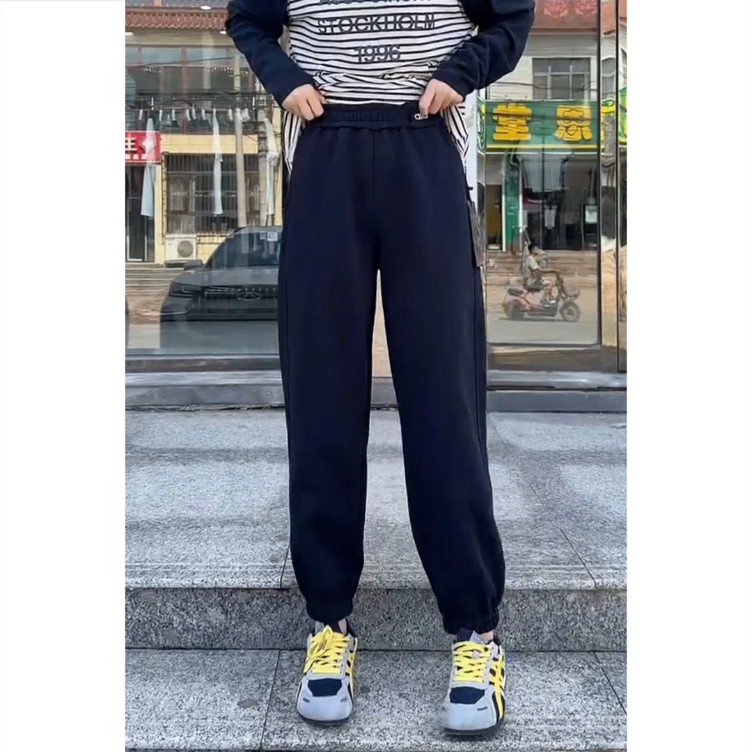 松紧腰哈伦裤显瘦女休闲裤束脚萝卜裤时尚百搭卫裤运动风秋季新款