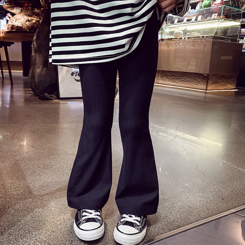 【现货】米米哈罗女童高腰显瘦喇叭长裤C25016