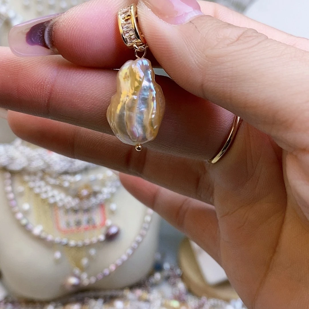 淡水珍珠颈饰银S925镶嵌