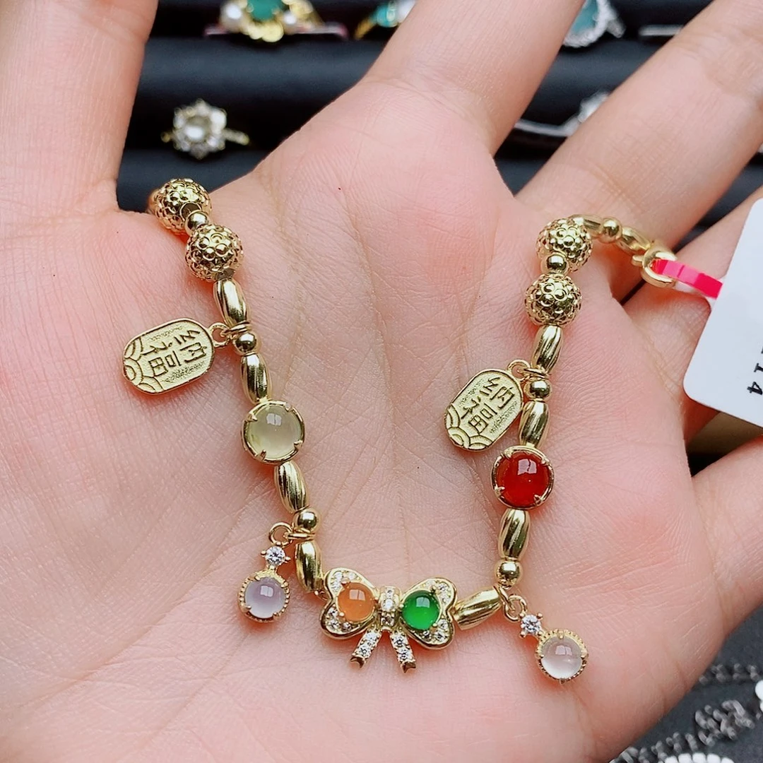 翡翠戒指银S925镶嵌兮*111111